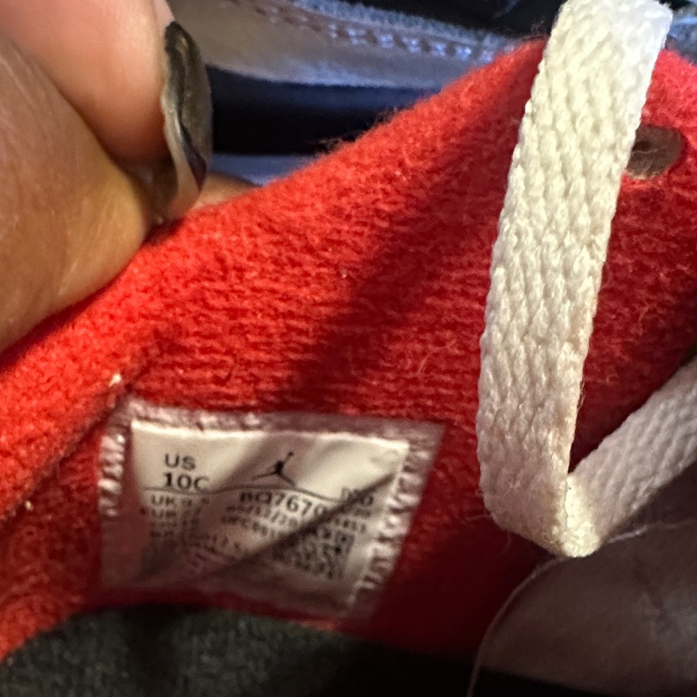 Jordan Kids Red and White Sneakers - Picture 6 of 6